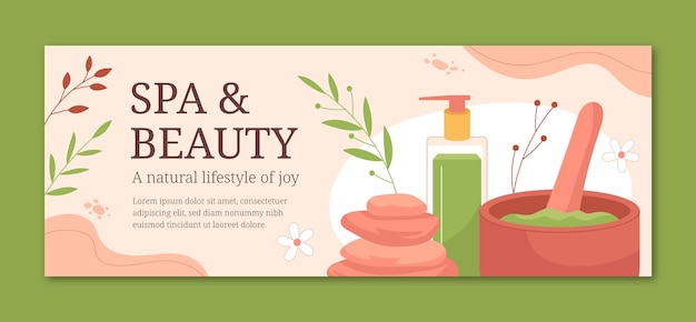 Spa treatment facebook cover template