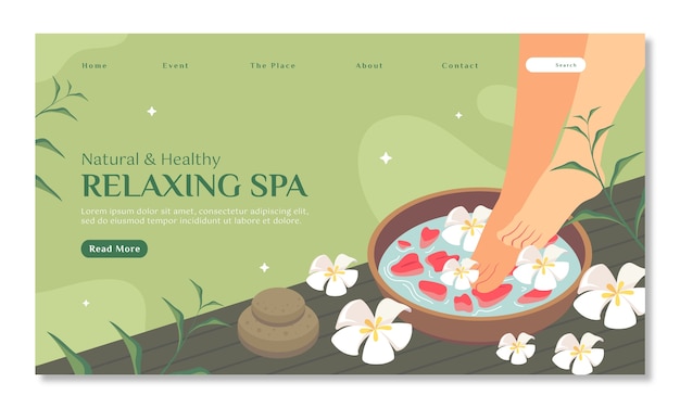 Spa treatment  landing page template