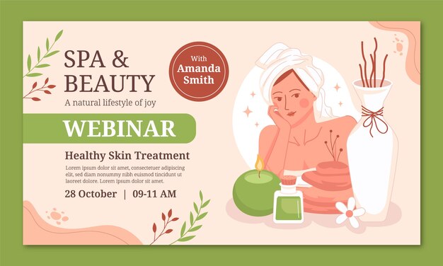 Spa treatment  webinar template