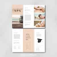 Free vector spa trifold brochure template