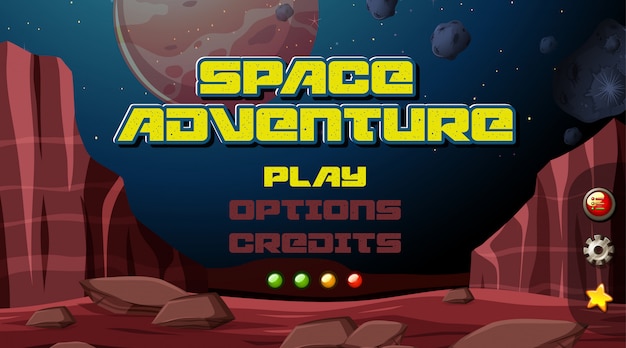 Free vector space adventure game background