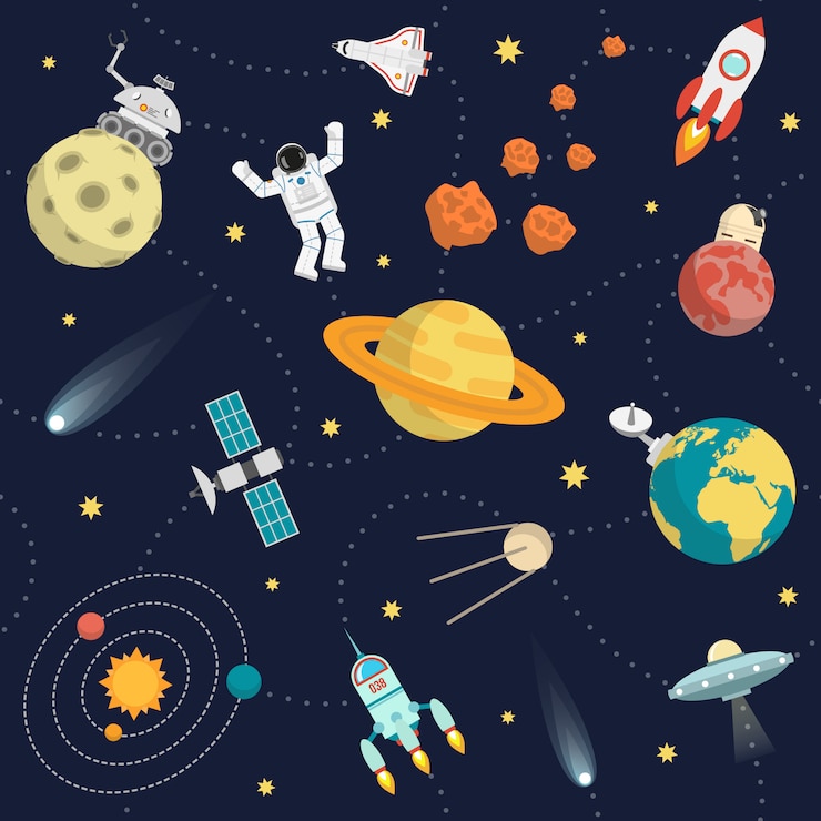 無料Vector スペースバックグラウンドフラット