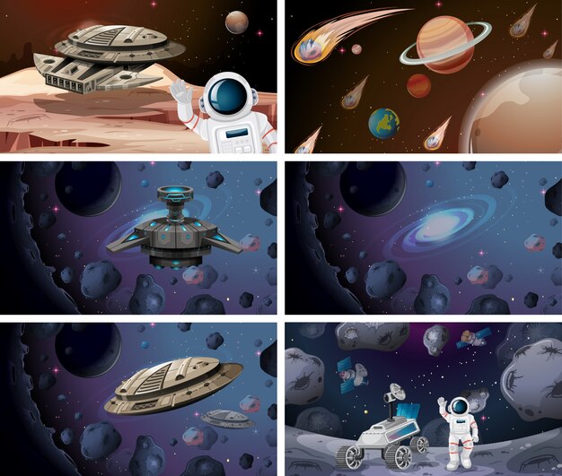 Space background scene or background set