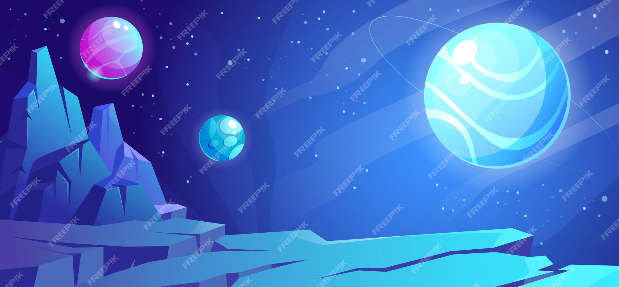 Cartoon Space Background Images - Free Download on Freepik