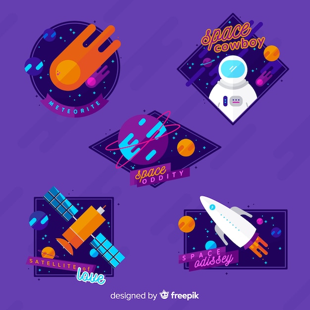 Free vector space badge collection