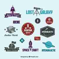 Free vector space badges