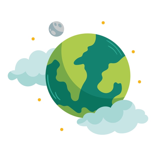 Бесплатное векторное изображение Значок планеты земля