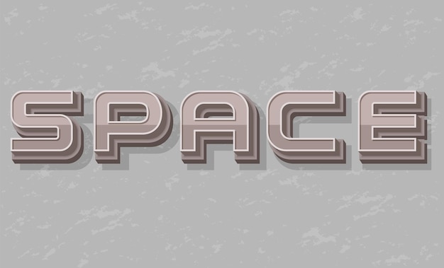 Space font logo on gray background