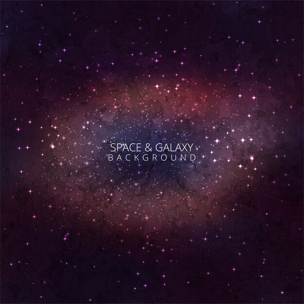 Космическая галактика Фон с туманностью, звездной пылью и яркими блестящими звездами