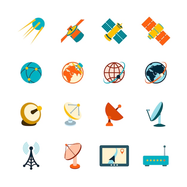 Free vector space icons collection