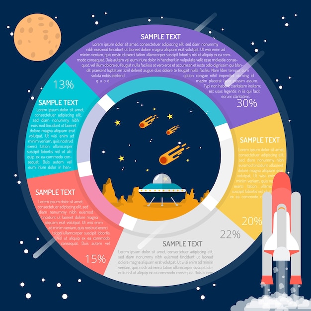 Space infographic design