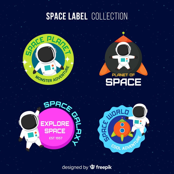 Free Vector space label collection