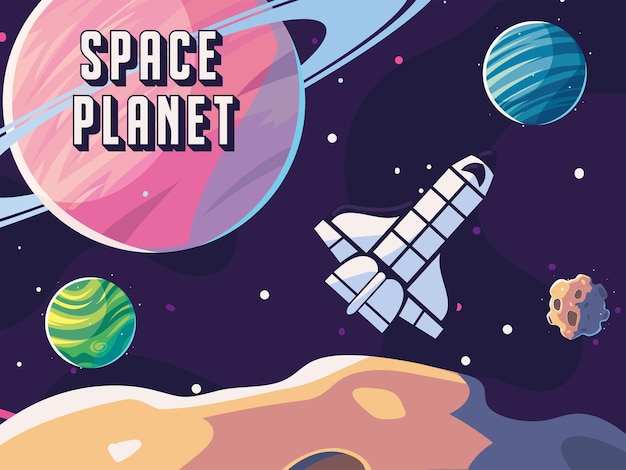 Space planet banner