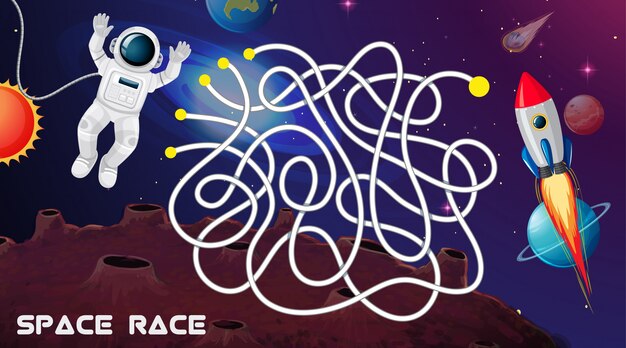 Space race game background