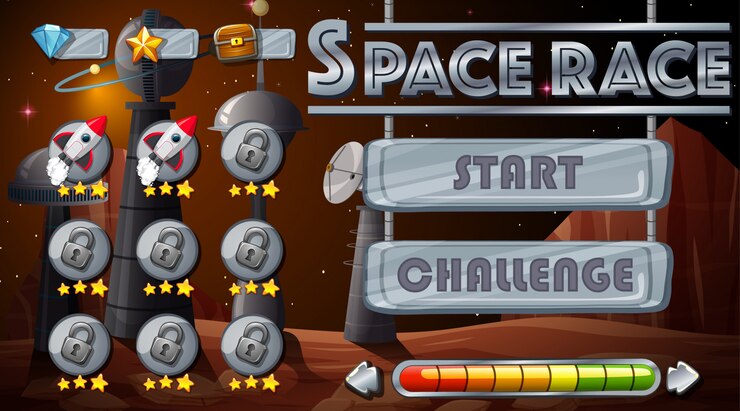 Free Vector space race game background