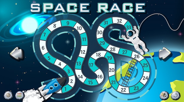 Space race game background