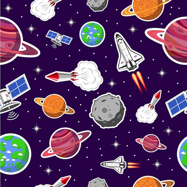 Space seamless pattern