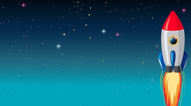 Space ship galaxy background