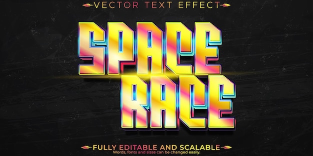 Space text effect editable gaming and cyber text style