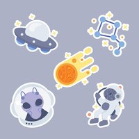 Space theme sticker collection