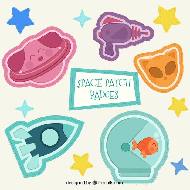 Free vector space themed patches