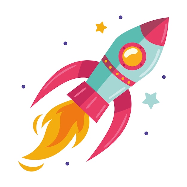 Free vector space travel spaceship icon