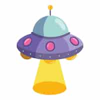 Free vector space ufo explore icon