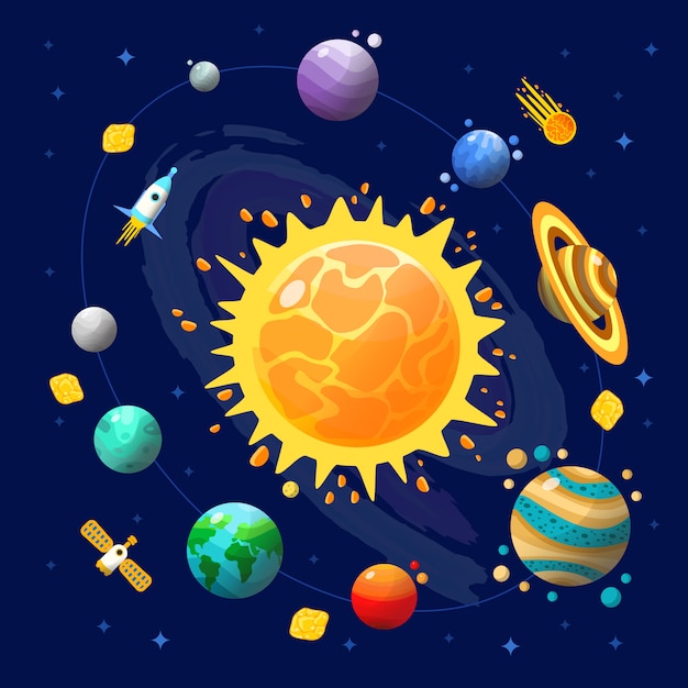 Free vector space universe composition