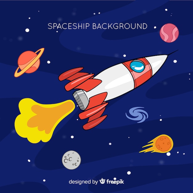 Free vector spacecraft background