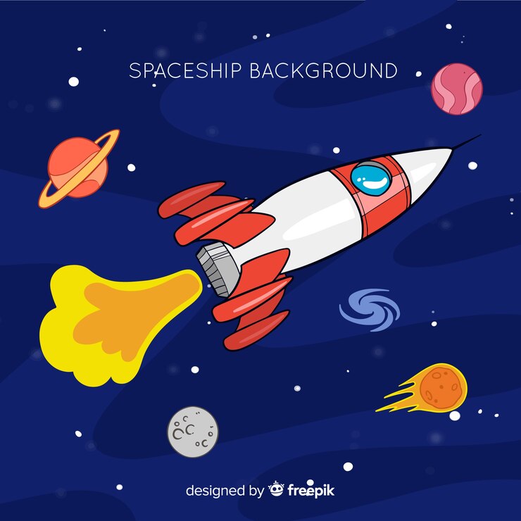 Free Vector spacecraft background