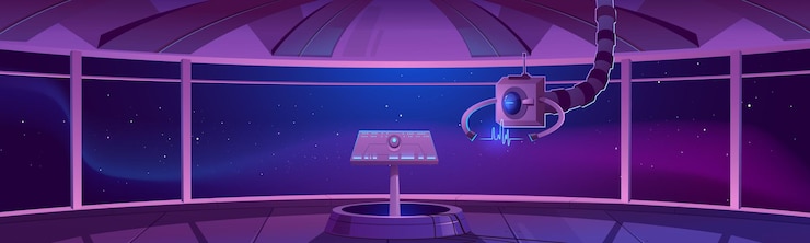 無料Vector 宇宙船コントロールセンターのイラスト