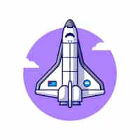 Free vector spaceship plane flying illustration