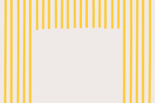 Спагетти полосатая рамка фон вектор в желтом стиле каракули