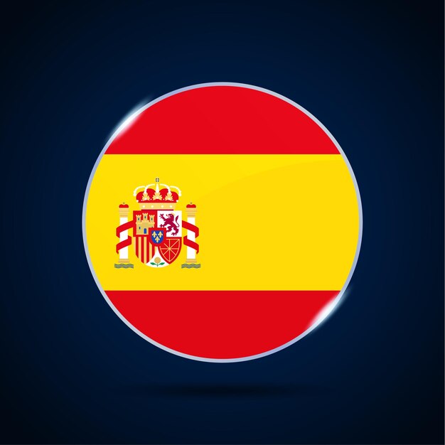 スペインの旗の背景 プレミアムベクター