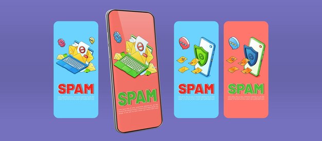 Spam protection banners for mobile phone