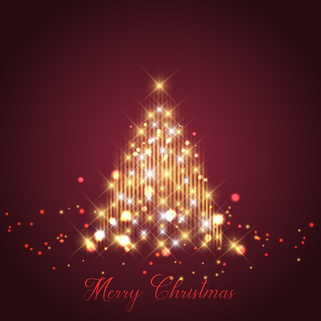 Sparkle Christmas tree background 