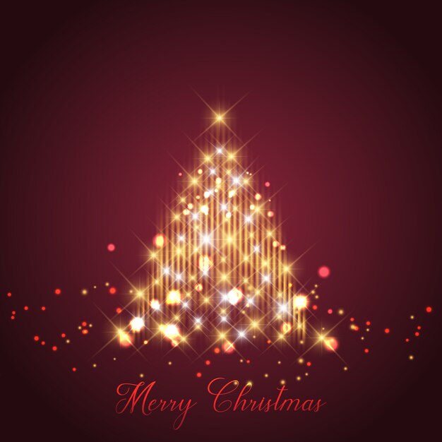 Sparkle Christmas tree background 