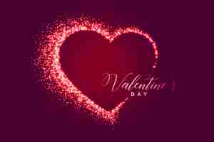 Free vector sparkle heart happy valentines day background