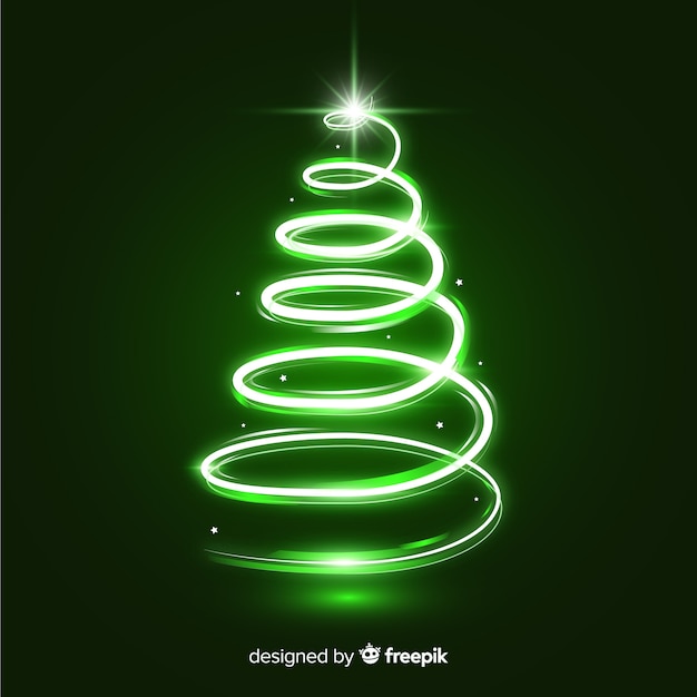 Free Vector | Sparkle trail christmas tree
