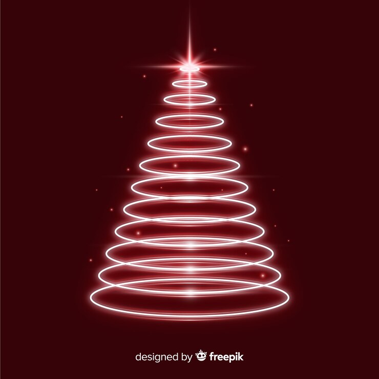 Free Vector sparkle trail christmas tree