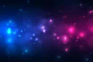 Free vector sparkling background with blue and pink light effect