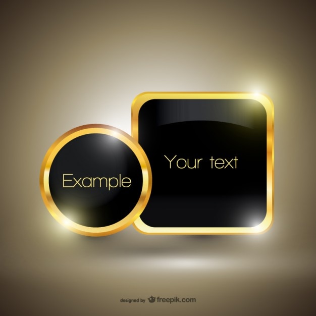 Free Vector sparkling golden frames