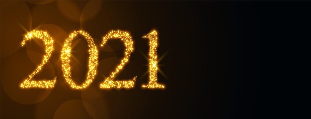 Sparkling  happy new year celebration banner 