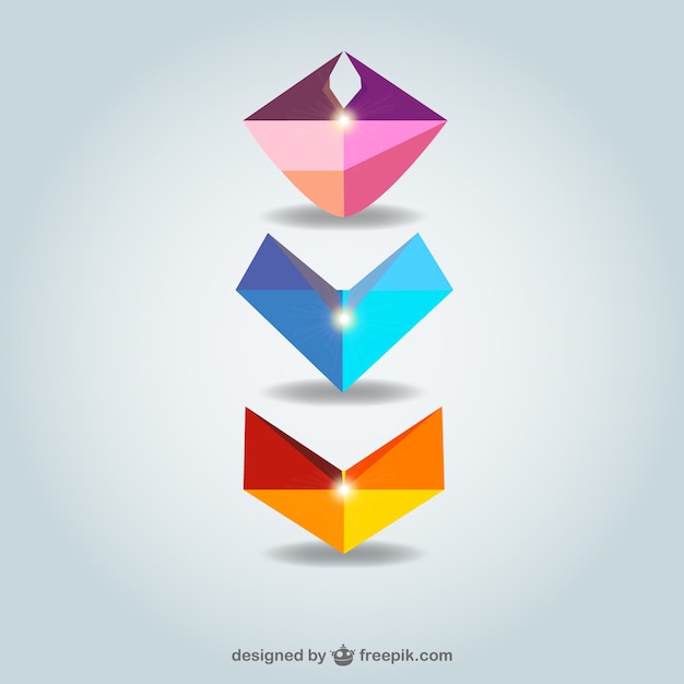 Free vector sparkling polygonal logo