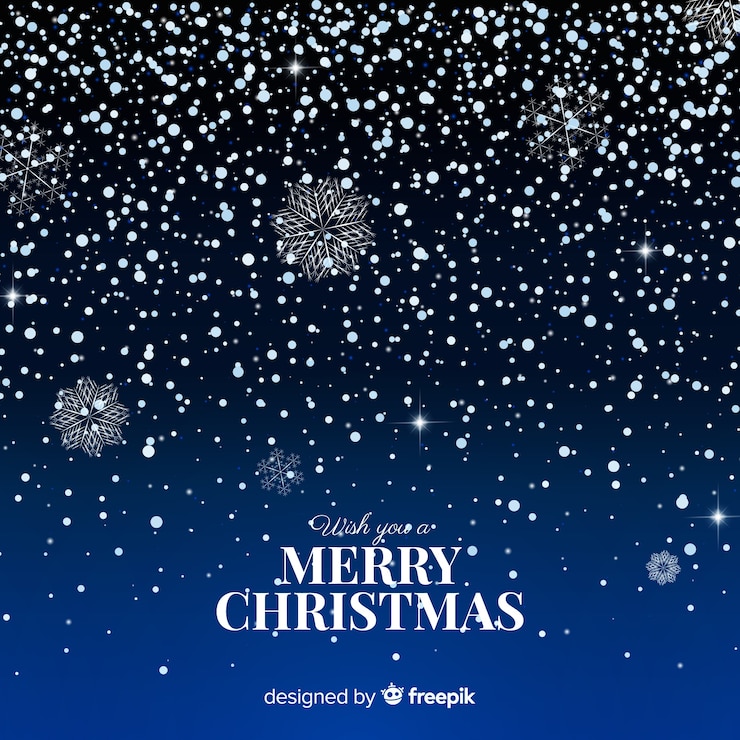 Free Vector sparkling snow christmas background