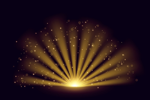 Free vector sparkling sunrise light effect