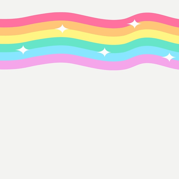 Vettore gratuito sfondo arcobaleno scintillante cartone animato per bambini