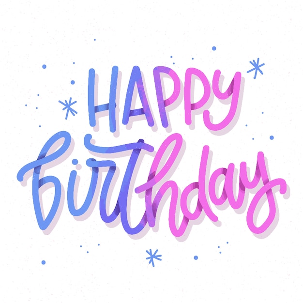 Sparkly happy birthday lettering