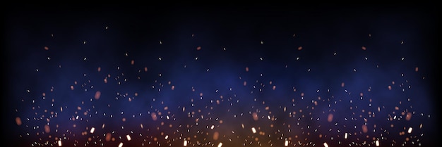 Free vector sparks of fire horizontal banner