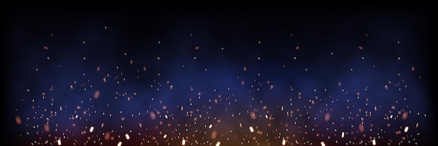 Sparks of fire horizontal banner